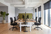 Freestanding Office Partition Screen Fabric Black Frame [1200H x 1800W]