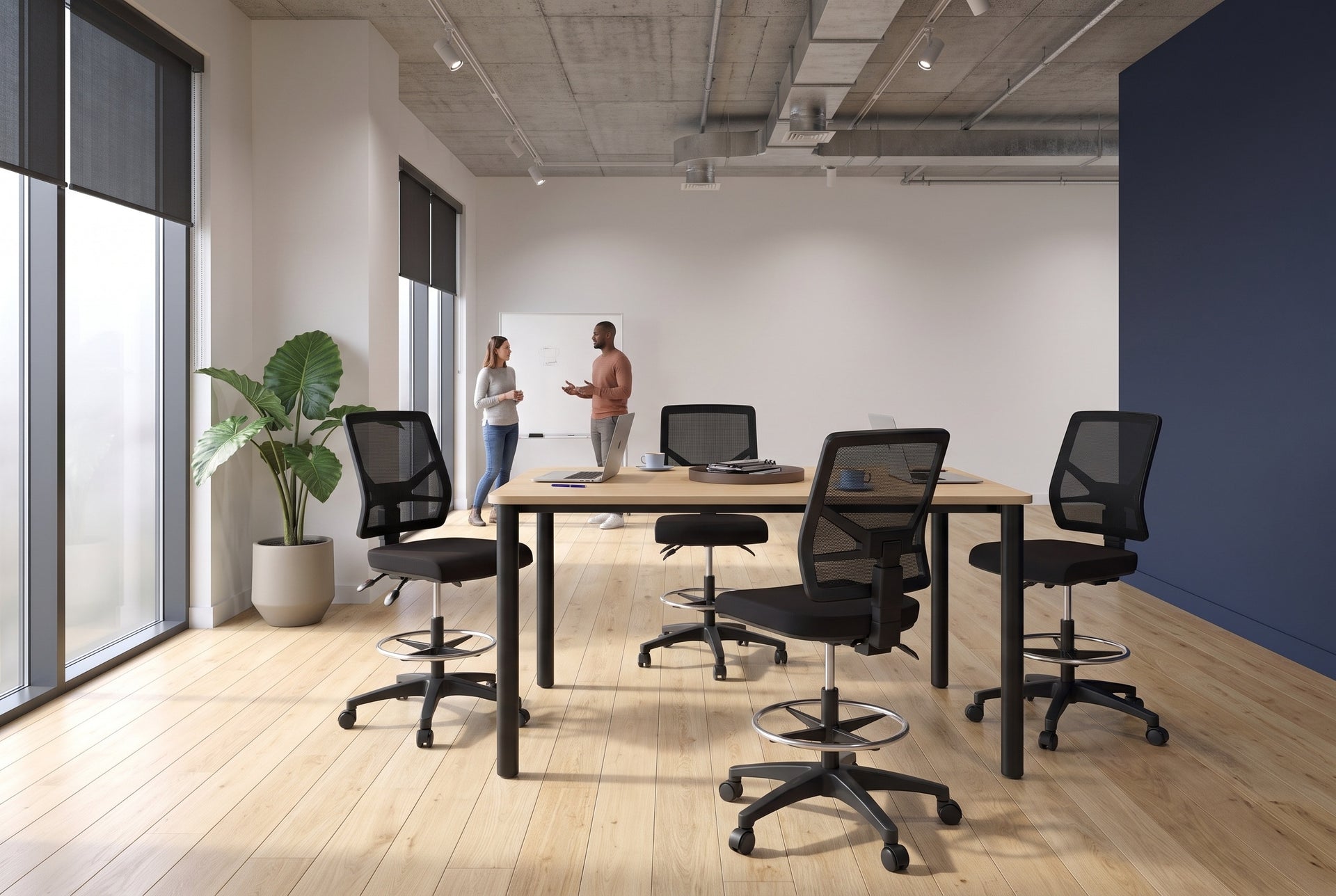Heron Ergonomic Drafting Chair - Mesh Back