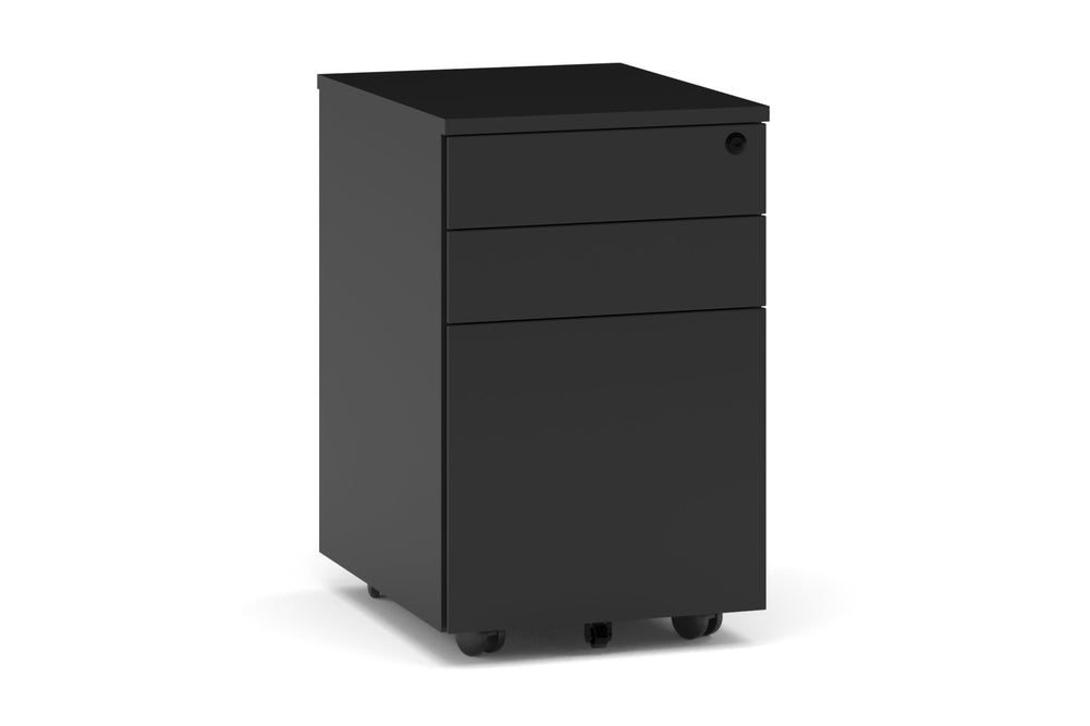 Uniform Melamine Mobile Pedestal-black  