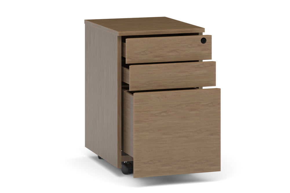 Uniform Melamine Mobile Pedestal-salvage oak  
