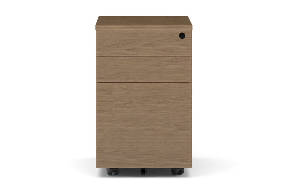 Uniform Melamine Mobile Pedestal-salvage oak  