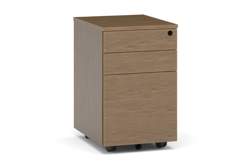 Uniform Melamine Mobile Pedestal-salvage oak  