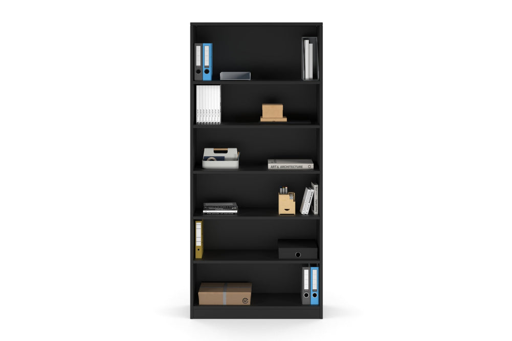 Essential Bookcase - High [800W x 1800H x 300D]-black  