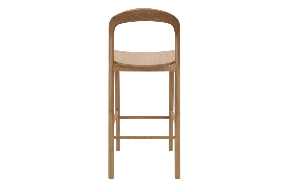 Sonic Bergen Timber High Stool - 740mm Seat Height-natural  