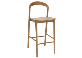 Sonic Bergen Timber High Stool - 740mm Seat Height