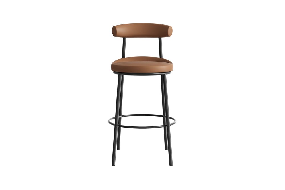 Sonic Nixe Bar Stool - 750mm Seat Height [1055H x 532W]-amber  
