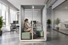 Nest 2 Person Meeting Booth with Diagonal Table [Acoustic Panel]
