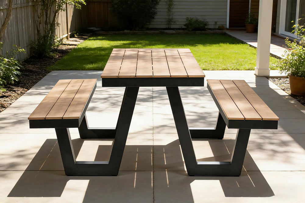 Sonic Riva Outdoor Picnic Table -  Medium-timber  