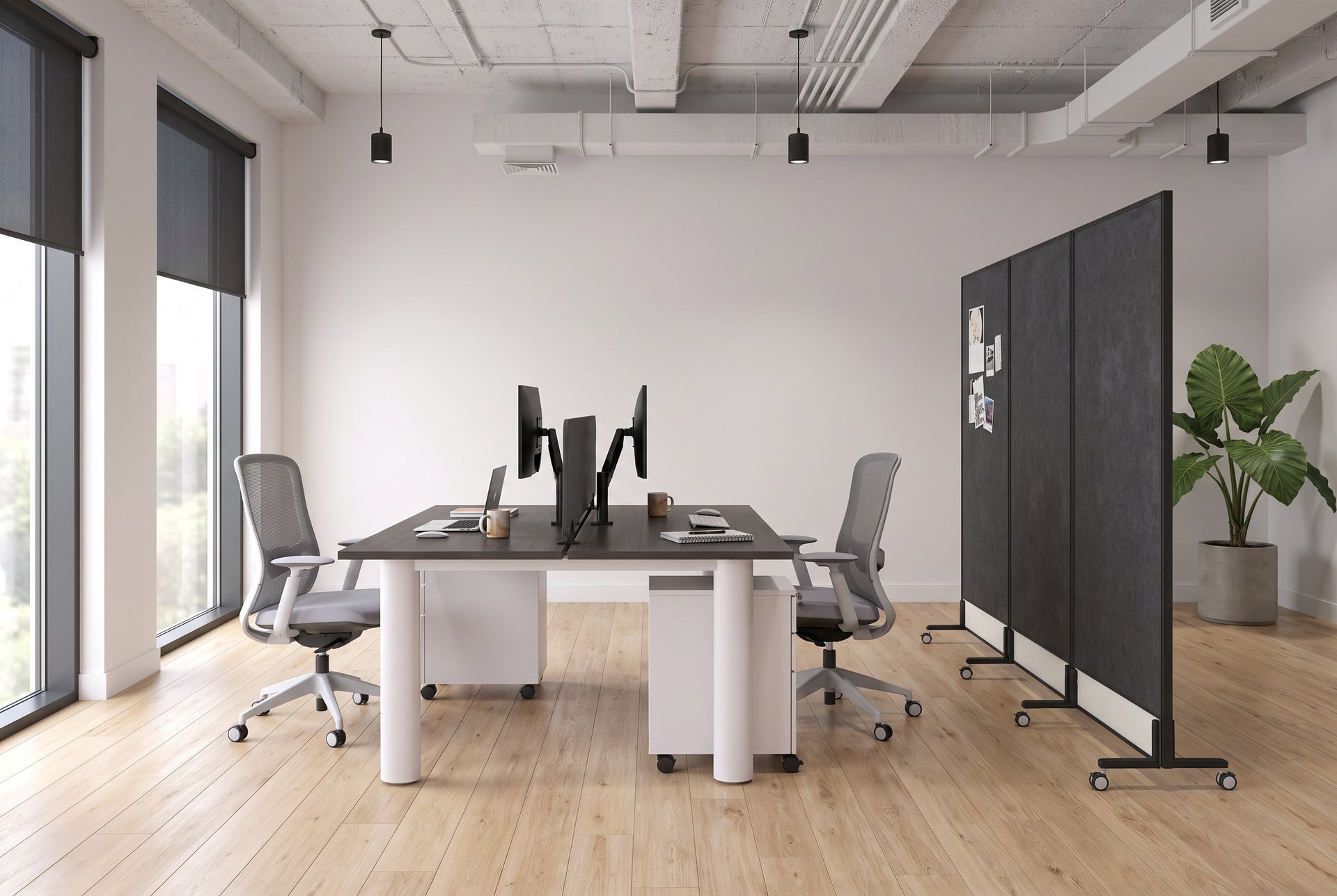 Productify Activity Based Partition Screen - Double Sided Acoustic Felt Board [1800H x 2700W]
