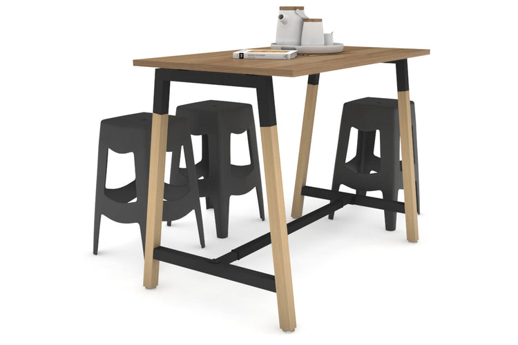 Quadro A Leg Counter Table Wood Leg Cross Beam - 925H [1200L x 700W]