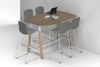 Quadro A Legs Half Counter Table Wood Legs - Large Rounded Corners [1500L x 1000W with Large Rounded Corners] - Thumbnail 3 