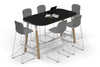 Quadro A Legs Counter Table Wood Legs - Large Rounded Corners [1800L x 1000W with Large Rounded Corners] - Thumbnail 6 
