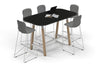 Quadro A Legs Counter Table Wood Legs - Large Rounded Corners [1800L x 1000W with Large Rounded Corners] - Thumbnail 7 