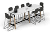 Quadro A Legs Counter Table Wood Legs - Large Rounded Corners [3000L x 1000W with Large Rounded Corners] - Thumbnail 8 