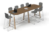 Quadro A Legs Counter Table Wood Legs - Large Rounded Corners [3000L x 1000W with Large Rounded Corners] - Thumbnail 4 
