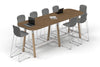 Quadro A Legs Counter Table Wood Legs - Large Rounded Corners [3000L x 1000W with Large Rounded Corners] - Thumbnail 5 
