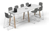 Quadro A Legs Counter Table Wood Legs - Large Rounded Corners [3000L x 1000W with Large Rounded Corners] - Thumbnail 1 
