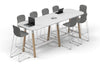Quadro A Legs Counter Table Wood Legs - Large Rounded Corners [3000L x 1000W with Large Rounded Corners] - Thumbnail 3 