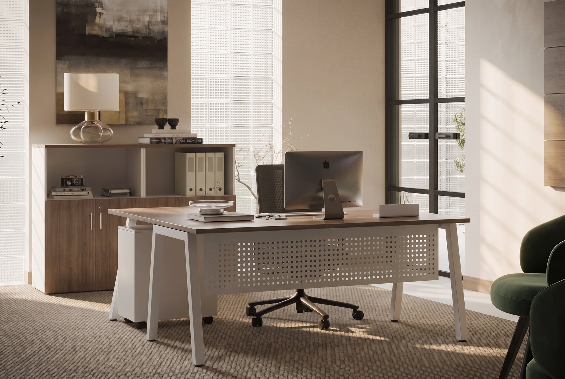 Quadro A Legs L-Shaped Corner Office Desk [1400L x 1450W]