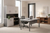Quadro Square Legs L-Shaped Executive Setting - Black Legs [1600L x 1800W with Cable Scallop]