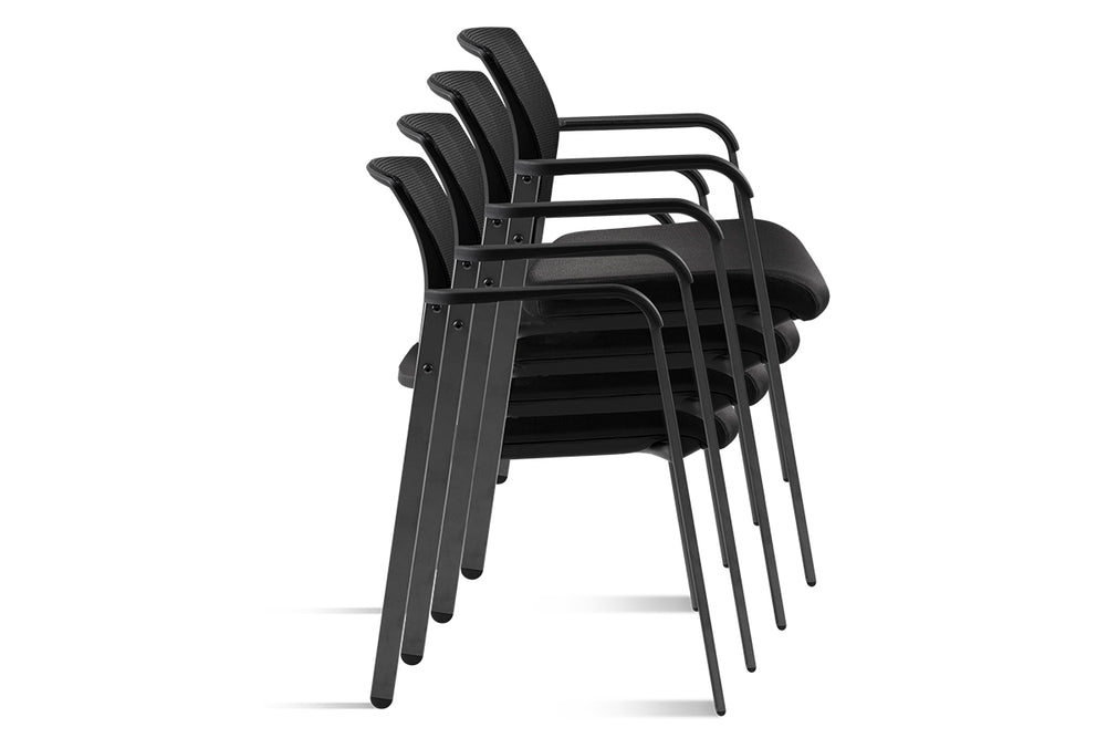 Rina Visitor Chair - Mesh Back-black  