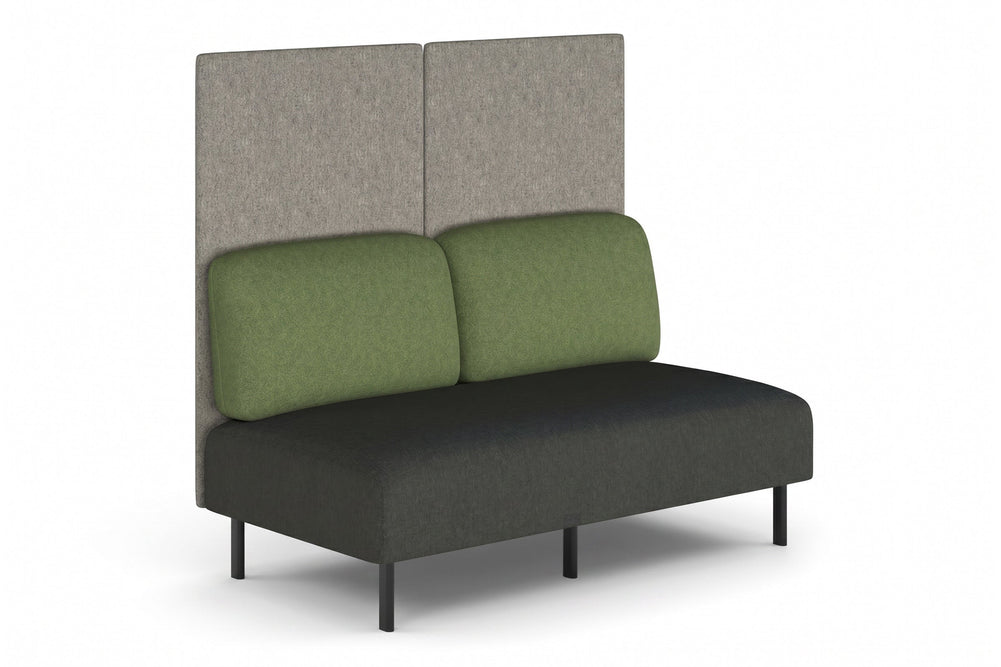 Sona Modular Privacy Sofa Double Seater Lounge - High Back-moss green  