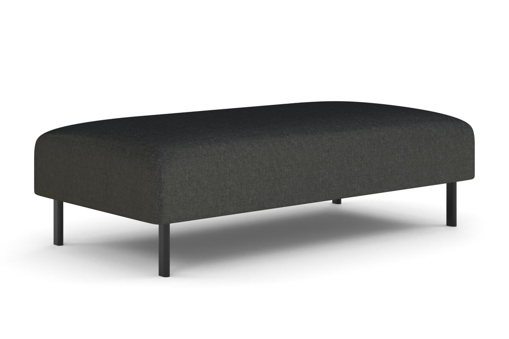Sona Double Seater Ottoman-charcoal grey  