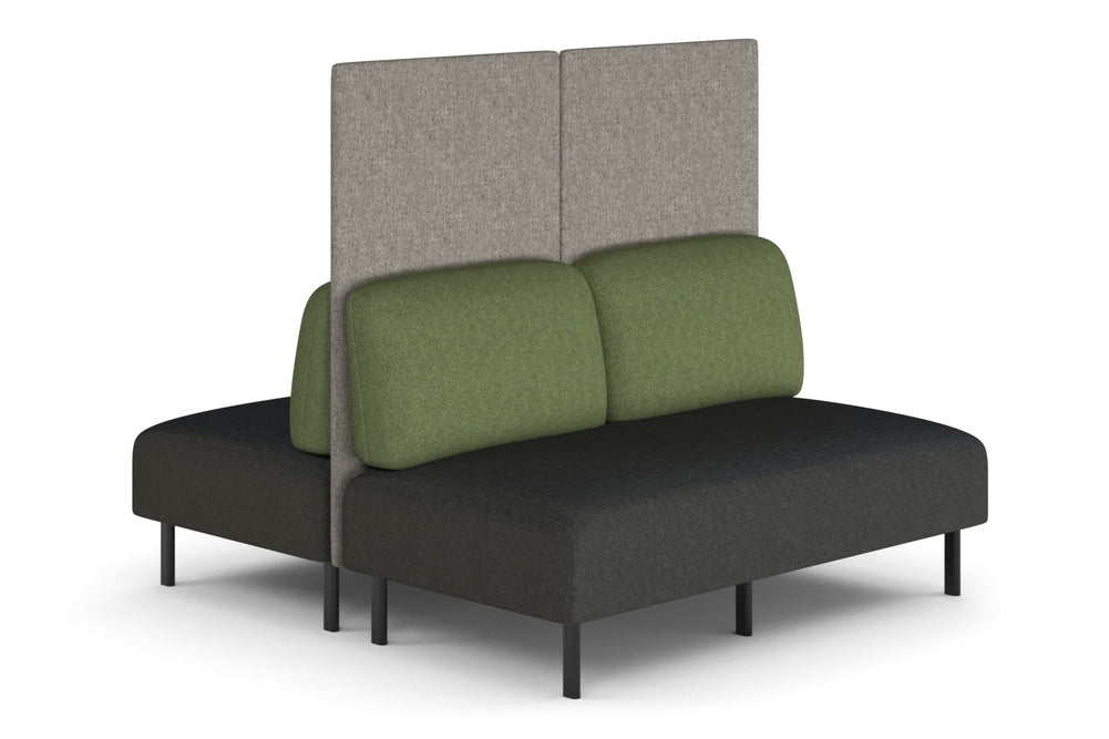 Sona Modular Privacy Sofa 4 Seater Back to Back Lounge - High Back-moss green  