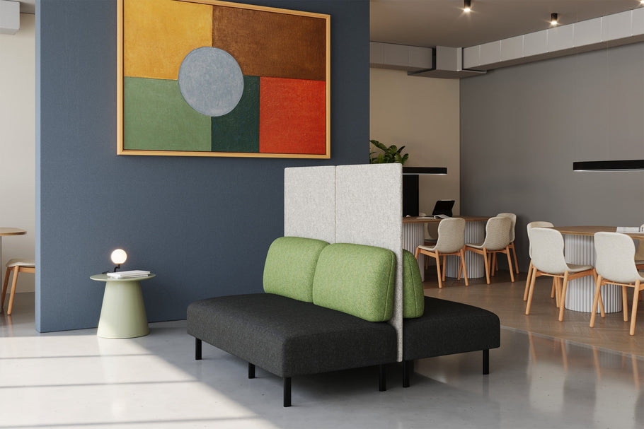 Environmental image of Sona Modular Privacy Sofa 4 Seater Back to Back Lounge - High Back