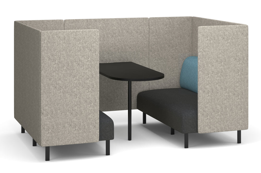 Sona Modular Sofa 4 Seater Meeting Configuration-glacier blue black 