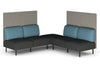 Sona Modular Privacy Sofa 5 Seater Corner Lounge - High Back - Thumbnail 5 