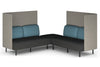 Sona Modular Privacy Sofa 5 Seater Corner Lounge - High Back with Sides - Thumbnail 5 