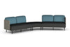 Sona Modular Sofa 5 Seater Angle Lounge - Low Back with Sides - Thumbnail 5 
