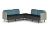 Sona Modular Sofa 5 Seater Corner Lounge - Low Back with Sides - Thumbnail 5 