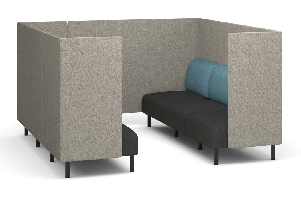 Sona Modular Sofa 6 Seater Meeting Configuration-glacier blue  