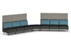 Sona Modular Privacy Sofa 7 Seater Angle Lounge - High Back - Thumbnail 5 