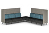 Sona Modular Privacy Sofa 7 Seater Corner Lounge - High Back with Sides - Thumbnail 5 
