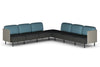 Sona Modular Sofa 7 Seater Corner Lounge - Low Back with Sides - Thumbnail 5 