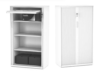 Tambour Sliding Door Storage Cabinet Metal