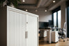 Tambour Sliding Door Storage Cabinet Metal [1325H x 900W]