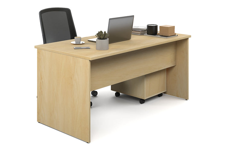 Uniform Panel Desk [1600W x 750H x 700D] Jasonl dark oak none 
