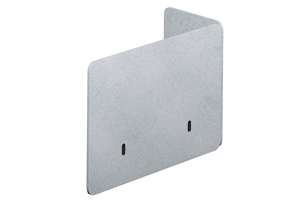 Acoustic Fly By Screens 18mm Thick Corner Wrap with Radius Corners [Corner wrap flyby screen]-820H x 1200W black L bracket light grey