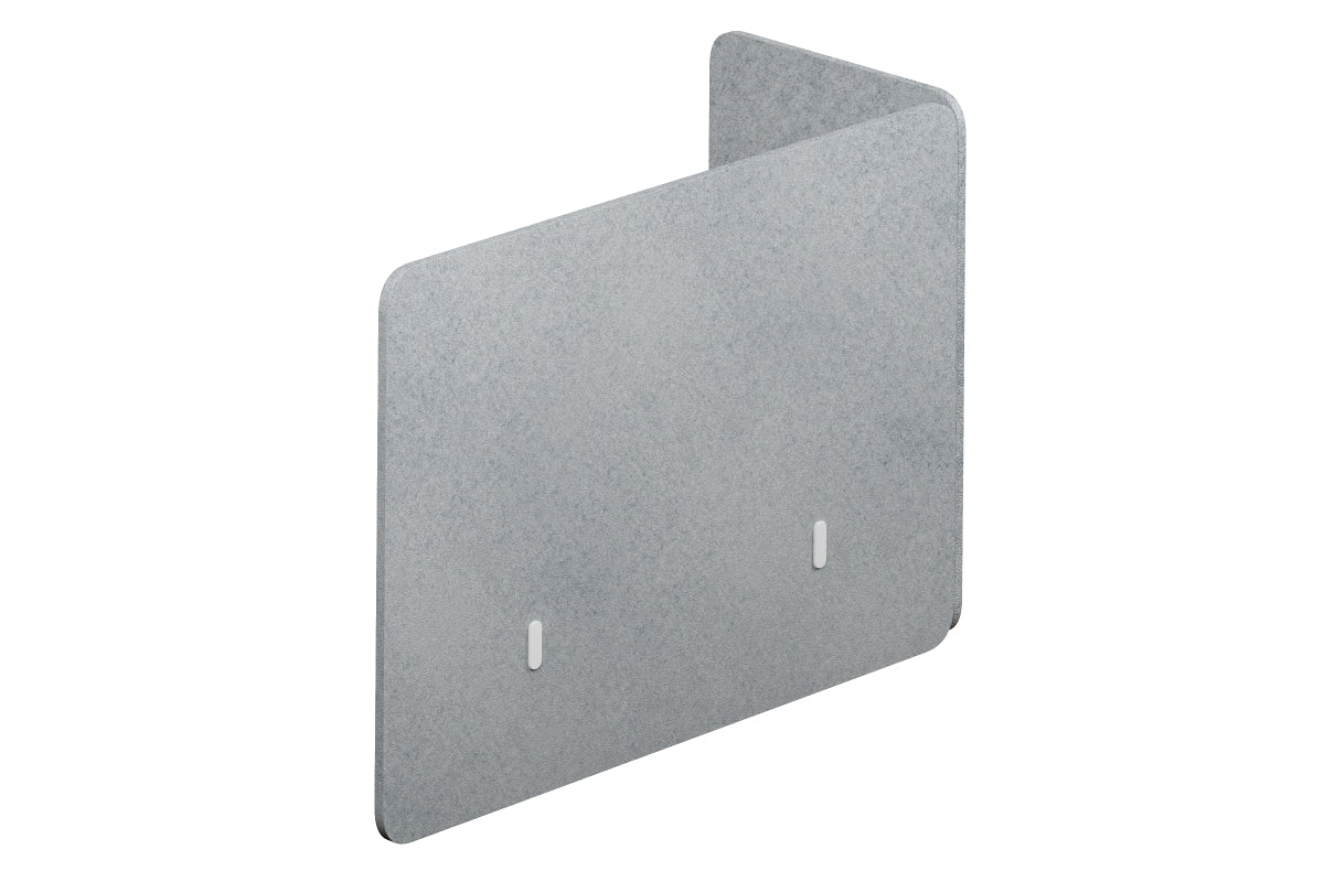 Acoustic Fly By Screens 18mm Thick Corner Wrap with Radius Corners [Corner wrap flyby screen]-820H x 1200W white L bracket light grey