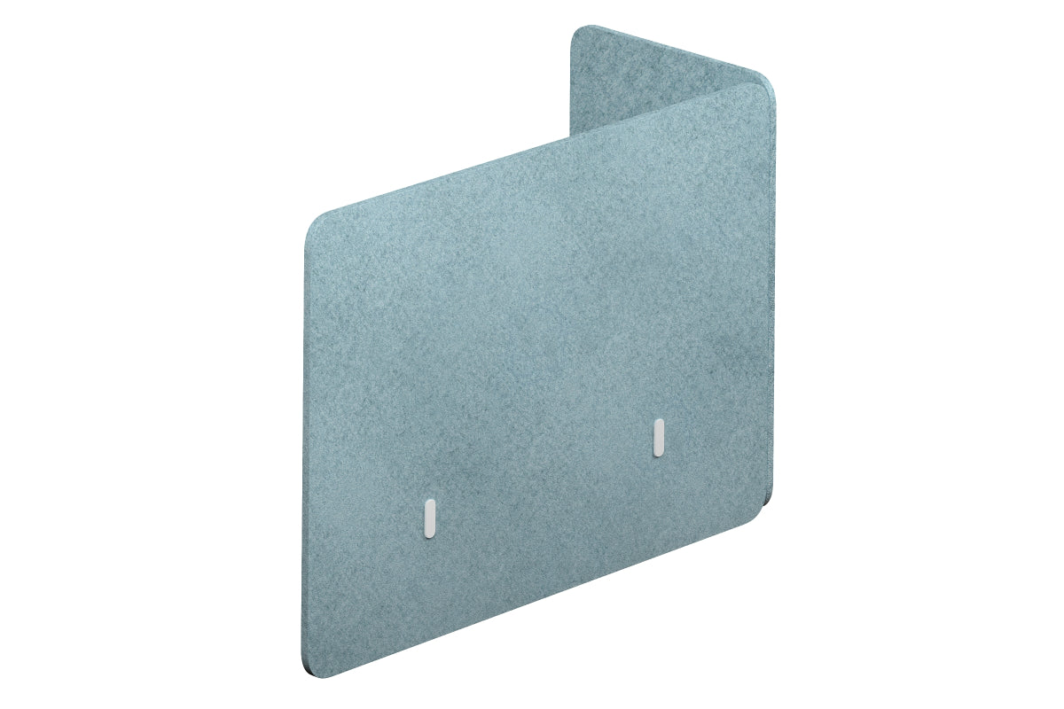 Acoustic Fly By Screens 18mm Thick Corner Wrap with Radius Corners [Corner wrap flyby screen]-820H x 1200W white L bracket blue