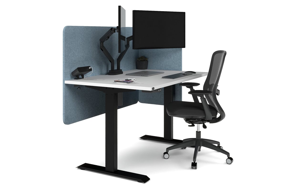 Acoustic Fly By Screens 18mm Thick Corner Wrap with Radius Corners [Corner wrap flyby screen]-820H x 1800W white L bracket dark grey