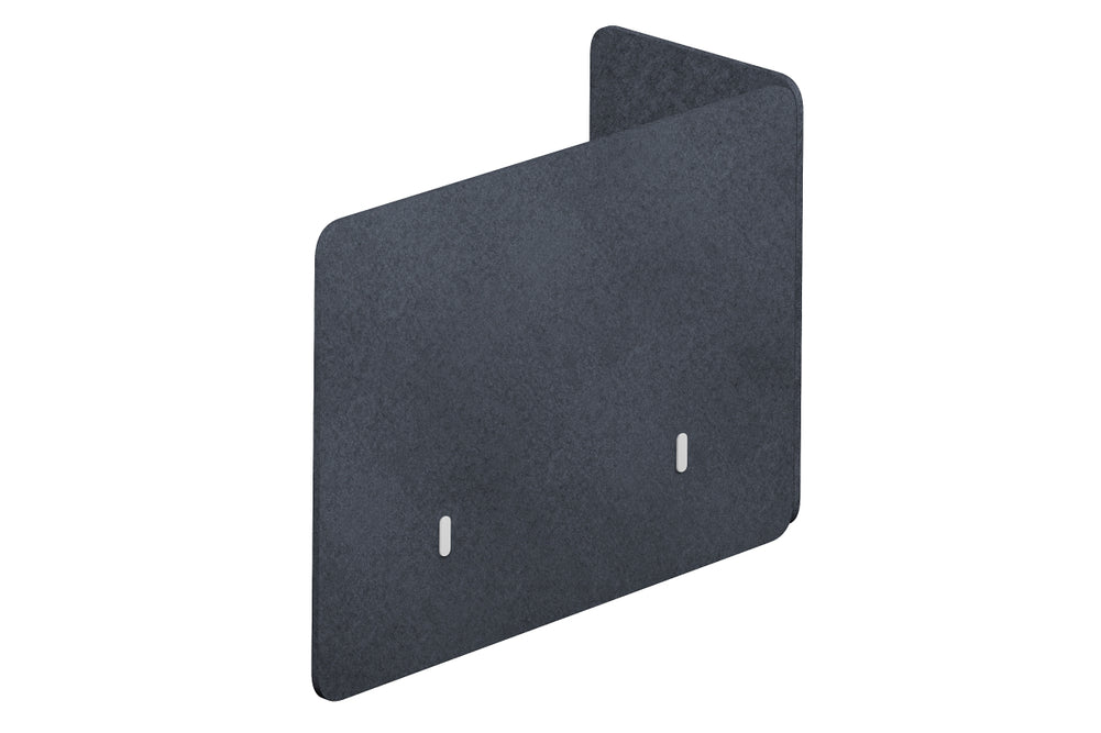 Acoustic Fly By Screens 18mm Thick Corner Wrap with Radius Corners [Corner wrap flyby screen]-820H x 1200W white L bracket dark grey