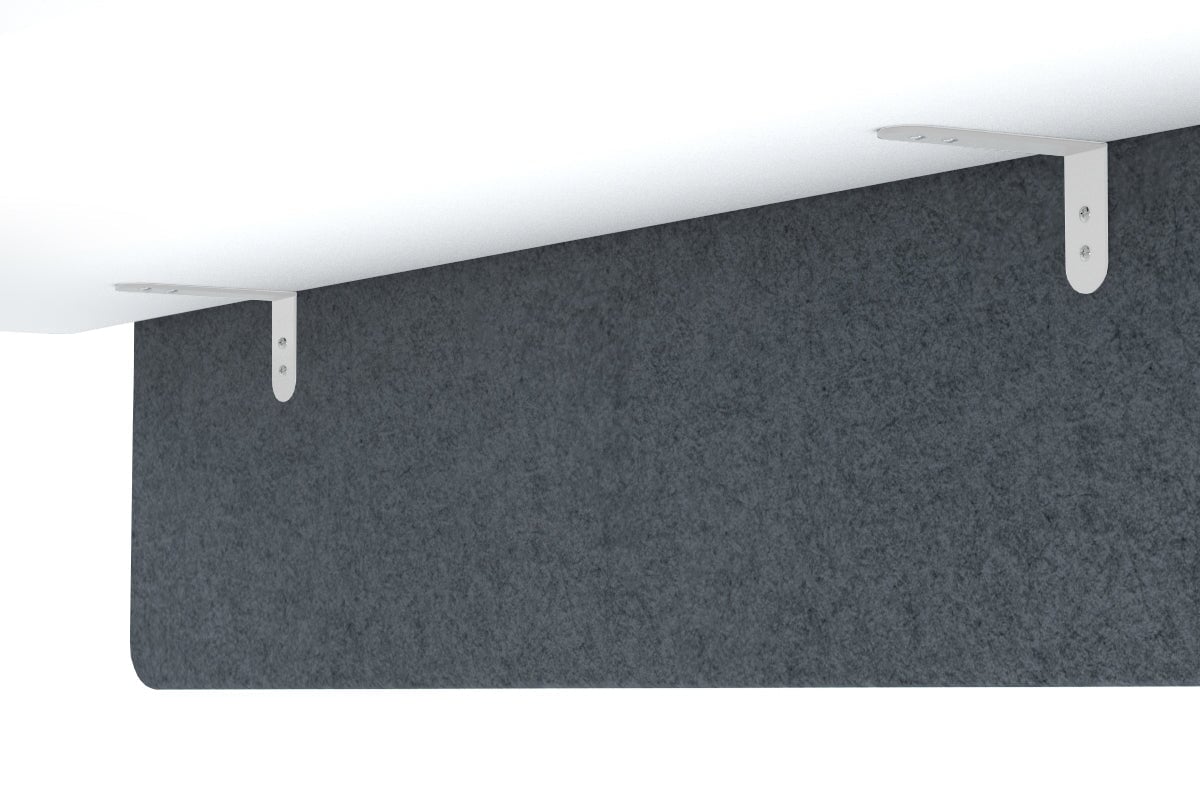Acoustic Fly By Screens 18mm Thick Dual Wrap with Radius Corners [Dual wrap flyby screen]-820H x 1800W white L bracket dark grey