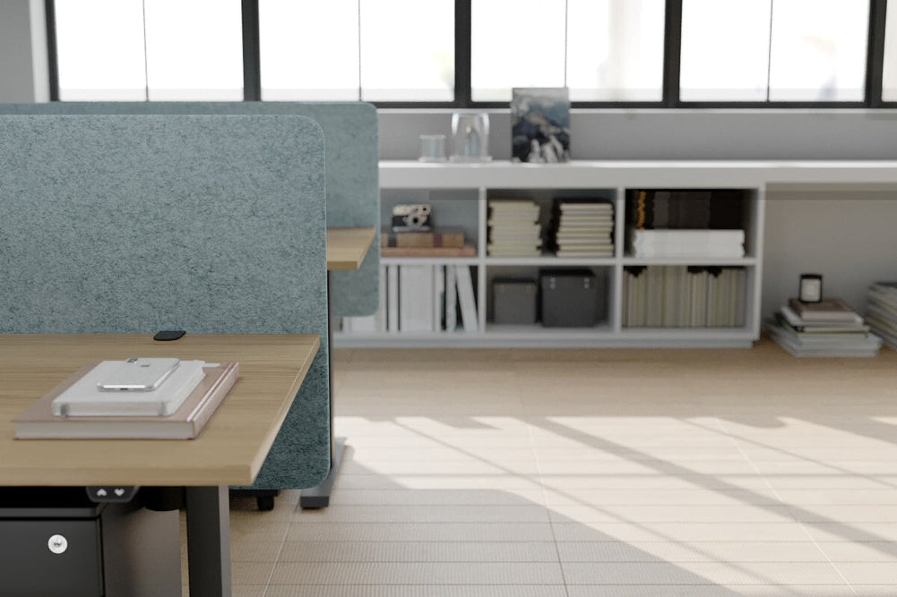 Acoustic Fly By Screens 18mm Thick with Radius Corners [Flyby screen]-820H x 1800W black clamp bracket dark grey