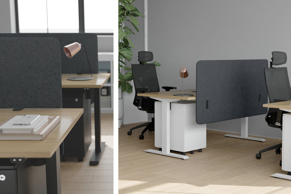 Acoustic Fly By Screens 18mm Thick with Radius Corners [Flyby screen]-820H x 1800W black clamp bracket dark grey