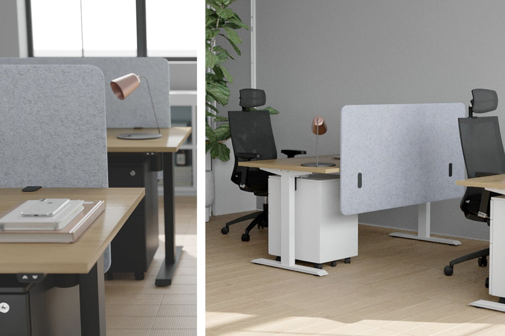 Acoustic Fly By Screens 18mm Thick with Radius Corners [Flyby screen]-820H x 1800W black clamp bracket dark grey